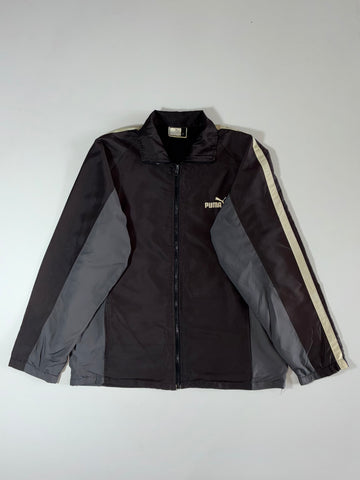 Puma Black/Grey Colorblock Track Jacket (XL)