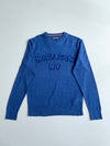 Tommy Hilfiger "Hilfiger NY" Blue Knit Sweater – Chenille Letters (S)