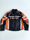 Held Black/Orange "76" Racing Motorcycle Jacket (XL)