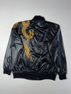 Japanese Sukajan Dragon Embroidered Satin Bomber Jacket – Black (M)