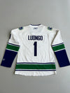 Reebok NHL Vancouver Canucks Roberto Luongo #1 Away White Hockey Jersey Orca Logo Size (M)