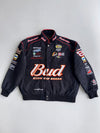 Y2K-Style Budweiser NASCAR #8 Racing Jacket Heavy Embroidery, Quilted Lining (XL)