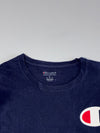 Champion Big C Logo Long Sleeve Crewneck T-Shirt — Navy (Size XL)