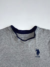 Vintage U.S. Polo Assn. Since 1890 USPA Embroidered Logo V-Neck Tee (M)