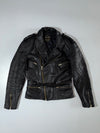 Modeka Kollektion Vintage Leather Biker Jacket – Black  (S/M)