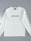 Caco Superman Foil Print Long Sleeve Tee in White (S/M)