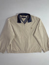 Tommy Hilfiger Golf | Vintage Beige Navy Collar Crest Harrington Jacket (2XL)
