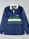 Vintage Abercrombie Navy Green Striped Rugby (M)