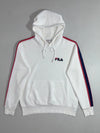 Fila Stile Sportivo Italiano Taped Sleeve Hoodie – White/Red/Navy (L)