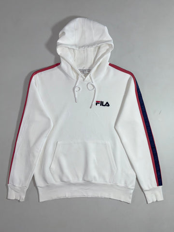 Fila Stile Sportivo Italiano Taped Sleeve Hoodie – White/Red/Navy (L)
