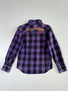 IIZO Original Street Purple Plaid Flannel Embroidered (S)