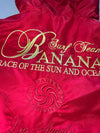 Y2K Banana Seven Red Hooded Bomber Jacket Embroidered (M/L)