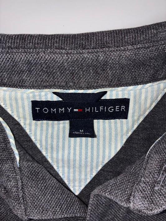 Tommy Hilfiger Charcoal Long Sleeve Polo Shirt (XL/2XL)
