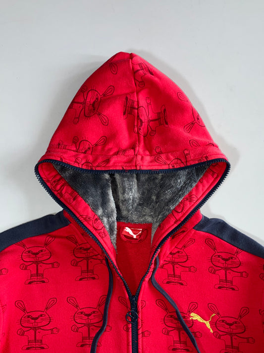Puma Red Bunny Print Track Hoodie (M)