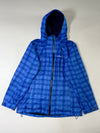 Columbia Interchange Blue Plaid Hooded Shell Jacket (M)