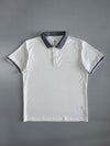 Adidas Club Solid Polo T-Shirt  White with Navy Stripe Tipping (L/XL)