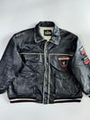Fat Joe FJ-560 “Next Generation Gear” Black Leather Varsity Jacket (5XL)