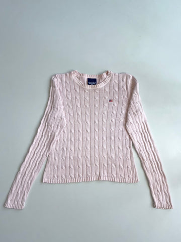 Vintage Polo Jeans Co. Ralph Lauren Cable Knit Sweater – Baby Pink women’s (XS)
