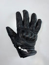 BLH Black Leather Motorcycle Racing Gloves (Protected)