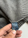 Polo by Ralph Lauren Grey Quarter-Zip Cotton Sweater (XL)