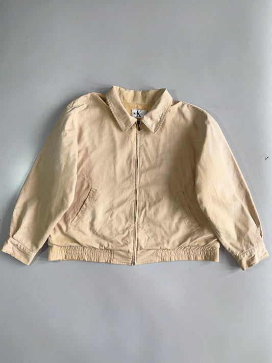 90s Calvin Klein Jeans CK Zip-Up Harrington Jacket (2XL)