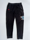 Nippon Fashion Black Embroidered Jogger Sweatpants – Japanese Style (W 32 L 40)