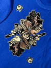 Graphic Playing Card Print Long Sleeve Tee – Royal Blue (M)