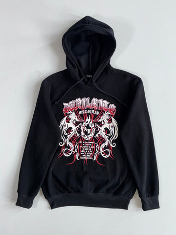 Y2K Dragon Graphic Black Hoodie (M)