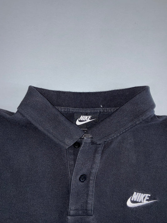 Nike Sportswear | Futura Logo Piqué Polo | Washed Black (S/M)