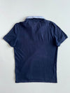 Tommy Hilfiger Navy “Hilfiger 85” Crest Polo T-Shirt with Striped Collar (L)