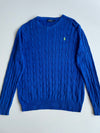 Polo Ralph Lauren Royal Blue Cable Knit Crewneck Sweater (M/L)