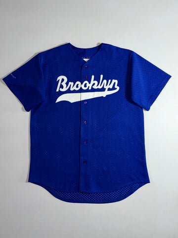 Made in USA Majestic Brooklyn Dodgers Mesh Baseball Jersey – Royal Blue (XL)
