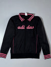 Adidas Black & Pink Striped Collar Track Jacket (S)