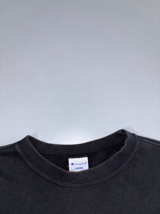Champion Black Script Logo Crewneck Sweatshirt  Size (M)