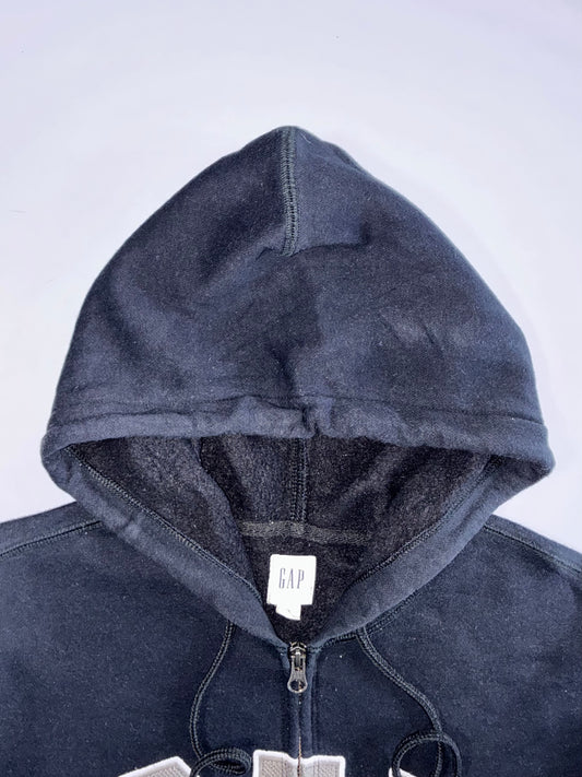 GAP Arch Logo Zip-Up Hoodie Washed Black (M)