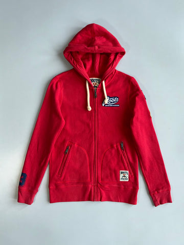 Roots Athletics Zip-Up Hoodie | Red (S)