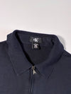 Calvin Klein Quarter-Zip Long Sleeve Polo Shirt – Navy(XL)