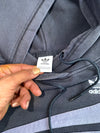 Adidas Originals Colorblock Hoodie | Black & Grey 3-Stripe Panel (M)