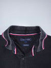 Tommy Hilfiger Vintage Black Tipped Collar Polo T-Shirt (L)