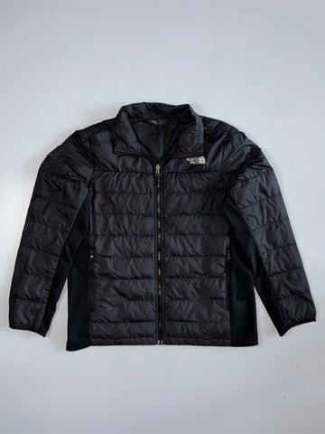 The North Face Hybrid Quilted Front Fleece Panel Full-Zip Jacket Black (L)