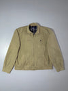 Vintage Polo Ralph Lauren Beige Harrington Zip Jacket | Classic Cotton Swing Jacket  (L)