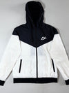 Nike Windrunner Black White Hooded Windbreaker Jacket (L)