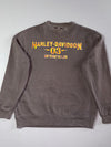 Harley-Davidson Motorcycles 03 Sweatshirt – Brown Grey Fleece Crewneck (M)