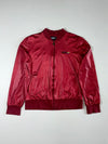 Vintage Benetton Formula 1 Racing Team Red Satin Bomber Jacket (S)