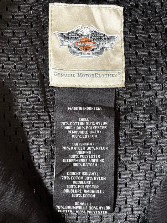 Harley-Davidson Genuine MotorClothes Black Embroidered Textile Riding Women’s Jacket (S/M)
