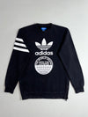 Adidas Originals "World Brand" Globe Graphic Side-Zip Sweatshirt – Black (M)