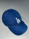 MLB LA Dodgers Washed Royal Blue Dad Cap – White Embroidered Logo (Adjustable)