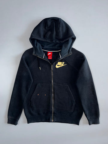 Nike Sportswear | Gold Swoosh Full-Zip Hoodie | Black (S)