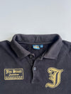 Jizo Street Freedom “Master Jizo” Rhinestone Embroidered Polo Shirt Black & Gold (L)