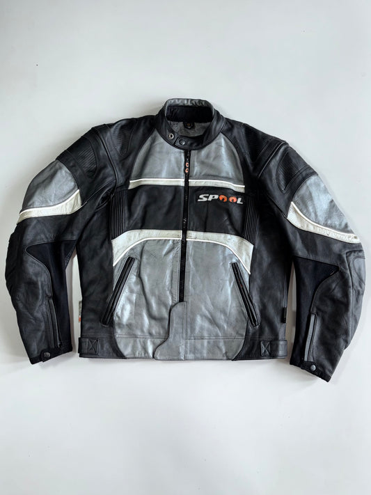 Spool Bakeware Vintage Leather Motorcycle Racing Jacket (M)